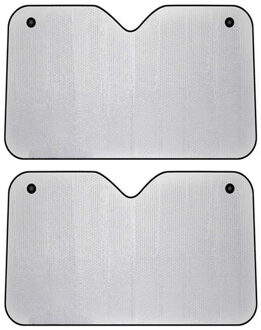 CONCORDE Auto zonnescherm - 2x - aluminium - L80 x B150 cm