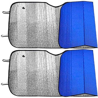 CONCORDE Auto zonnescherm - 2x - blauw - aluminium - L60 x B130 cm