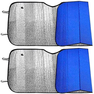 CONCORDE Auto zonnescherm - 2x - blauw - aluminium - L70 x B150 cm