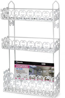 CONCORDE Badkamerrekje/doucherekje 3-laags metaal 49 cm wit