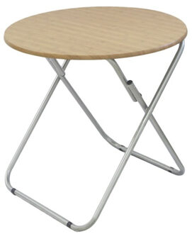 CONCORDE Bijzettafel - MDF hout - metaal - inklapbaar - D69 x H96 cm