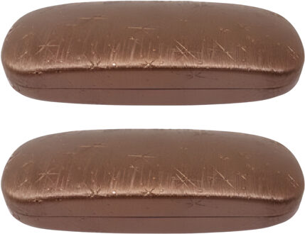 CONCORDE Brillenkoker - 2x - bruin - universeel - hard kunststof - bril beschermen