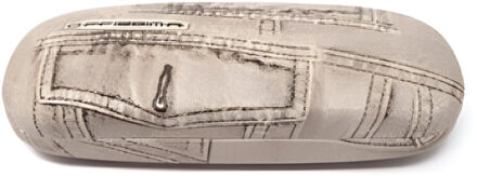 CONCORDE Brillenkoker Jeans - beige - universeel - hard kunststof - bril beschermen