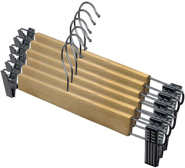 CONCORDE Broeken/rokken kledinghangers - set 6x stuks - hout - 33 cm
