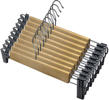 CONCORDE Broeken/rokken kledinghangers - set 9x stuks - hout - 33 cm