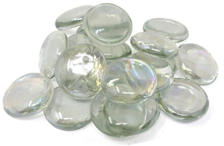 CONCORDE Decoratie/hobby stenen/kiezelstenen - 3x - edelstenen transparant - 250 gram / 2 a 3 cm - groot