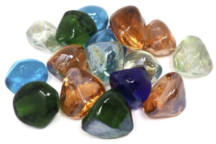 CONCORDE Decoratie/hobby stenen/kiezelstenen - 4x - edelstenen mix - 350 gram / 1 a 2 cm - groot