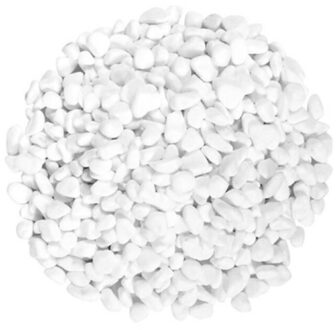 CONCORDE Decoratie/hobby stenen/kiezelstenen - wit - zak 1750 gram - van 5 tot 10 mm