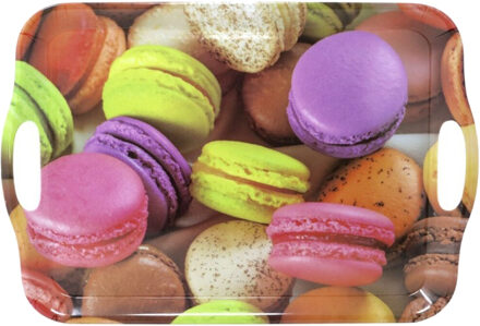 CONCORDE Dienblad/serveer tray High Tea - Melamine - zoete macarons - 42 x 29 cm - rechthoekig