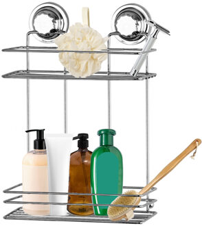 CONCORDE Doucherekje - rechthoek - 2-laags - zilver - H35 cm - metaal