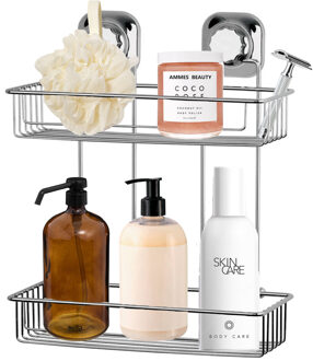 CONCORDE Doucherekje - rechthoek - 2-laags - zilver - H37 cm - metaal