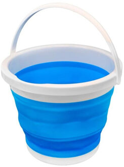 CONCORDE Emmer opvouwbaar - 5L - blauw/wit - kunststof en rubber