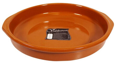 CONCORDE grote tapas ovenschaal/serveerschaal Alicante - met handvatten - terracotta - D42 x H6 cm
