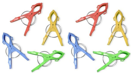 CONCORDE Handdoekklem - 12x - gekleurd - kunststof - 12 cm - handdoek knijper