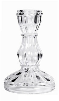 CONCORDE Kaarsen kandelaar - 7 x 11 cm - decoratief glas - dinerkaarsen standaard