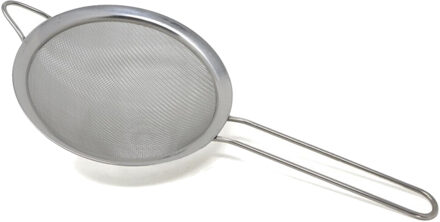 CONCORDE Keuken vergiet/zeef met steel - metaal - grijs - D16 x L34 cm