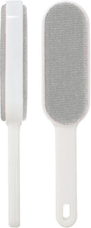 CONCORDE Kledingborstel - 24 cm - wit/grijs - ontpluizer - pluizen verwijderen - kleding en meubels