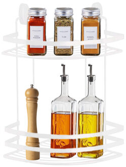 CONCORDE Kruidenrek ophangbaar - 2-laags - wit - H30 cm - metaal