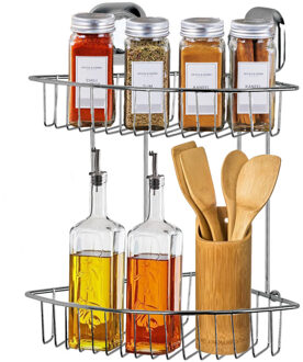 CONCORDE Kruidenrek ophangbaar - 2-laags - zilver - H36 cm - metaal