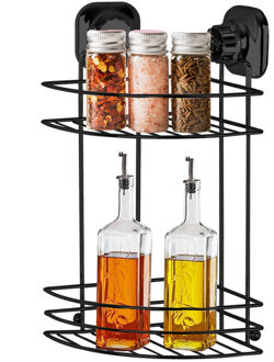 CONCORDE Kruidenrek ophangbaar - 2-laags - zwart - H30 cm - metaal