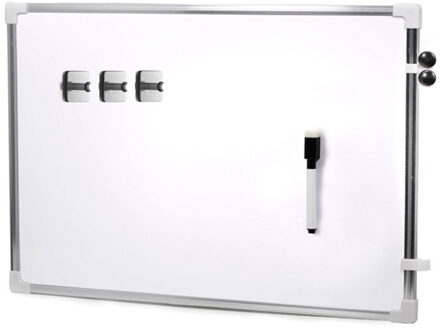 CONCORDE Magnetisch whiteboard/memobord met marker/ophanghaak magneten - 60 x 40 cm