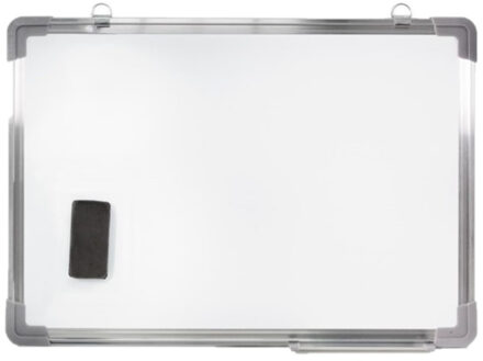 CONCORDE Magnetisch whiteboard met pennengoot en wisser 80 x 60 cm