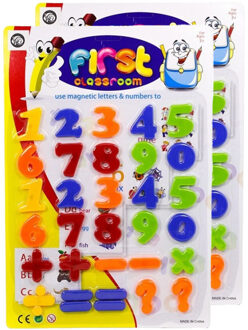 CONCORDE Magnetische cijfers/rekenen set - 2x - regenboog kleuren - 4 cm