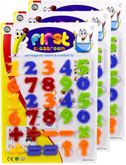 CONCORDE Magnetische cijfers/rekenen set - 3x - regenboog kleuren - 4 cm