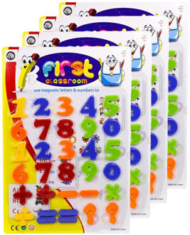 CONCORDE Magnetische cijfers/rekenen set - 4x - regenboog kleuren - 4 cm