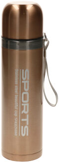 CONCORDE Metallic thermosfles / isoleerfles RVS voor onderweg goud 500 ml