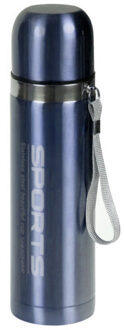 CONCORDE Metallic thermosfles / isoleerfles RVS voor onderweg lichtblauw 500 ml