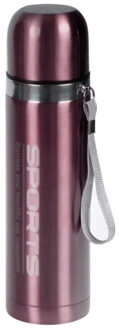 CONCORDE Metallic thermosfles / isoleerfles RVS voor onderweg lichtroze 500 ml