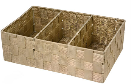 CONCORDE Opbergmanden - 3 vaks - bruin - ladekast organizer - sokken / ondergoed