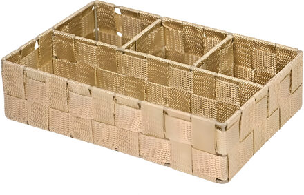 CONCORDE Opbergmanden - 4 vaks - bruin - ladekast organizer - sokken / ondergoed