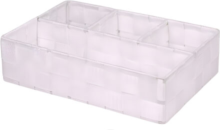 CONCORDE Opbergmanden - 4 vaks - wit - ladekast organizer - sokken / ondergoed