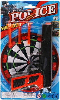 CONCORDE Politie speelgoed set - pistool met zuignap pijltjes - voor kinderen - plastic - Speelgoedpistool