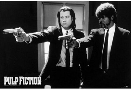 CONCORDE Poster Pulp Fiction film zwart/wit guns Multi