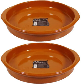 CONCORDE Set van 2x stuks grote tapas ovenschalen/serveerschalen Alicante met handvatten 34 cm