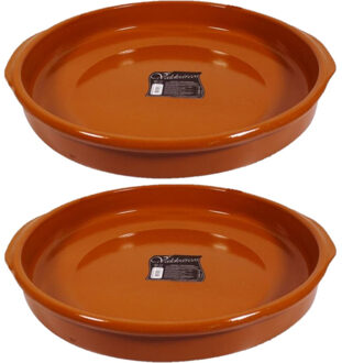 CONCORDE Set van 2x stuks grote tapas ovenschalen/serveerschalen Alicante met handvatten 42 cm