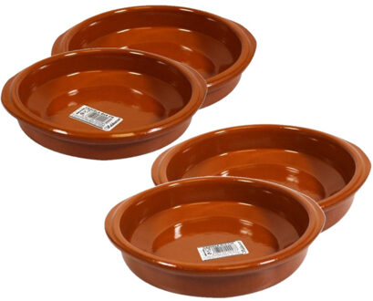 CONCORDE Set van 4x stuks tapas bakjes/schaaltjes Alicante met handvatten 16 en 18 cm