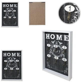 CONCORDE Sleutelkastje Homedesign - hout - zwart/wit - 30 x 20 cm