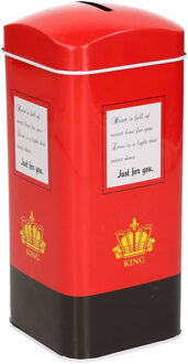 CONCORDE Spaarpot blik telefooncel Londen - rood - 7 x 16 cm