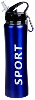 CONCORDE Sport Bidon drinkfles/waterfles Sport print blauw 600 Ml - Drinkflessen