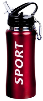 CONCORDE Sport Bidon drinkfles/waterfles Sport print rood 420 Ml - Drinkflessen