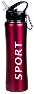 CONCORDE Sport Bidon drinkfles/waterfles Sport print rood 600 Ml - Drinkflessen