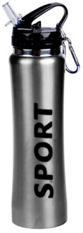 CONCORDE Sport Bidon drinkfles/waterfles Sport print zilver 600 Ml