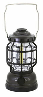 CONCORDE Stormlantaarn - zilver - op batterij - 10 x 18 cm - retro campinglamp - lantaarn