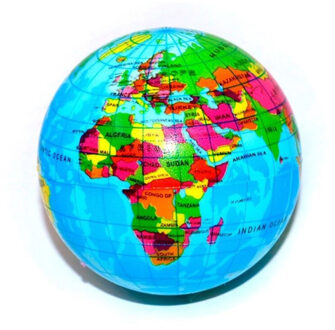 CONCORDE Stressbal - wereldbol/globe - foam - 6 cm - antistress