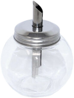 CONCORDE Suikerpot met strooier ? voorraadpot glas ? 250 ml ? 8 x 8 x 11 cm ? metalen schroefdeksel