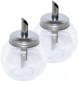 CONCORDE Suikerpot strooier/dispenser 2x stuks glas 250 ml
